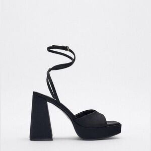 Zara High Heeled Platform Sandals Size 8